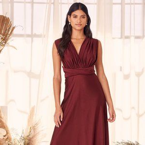 Lulus Burgundy Convertible Dress